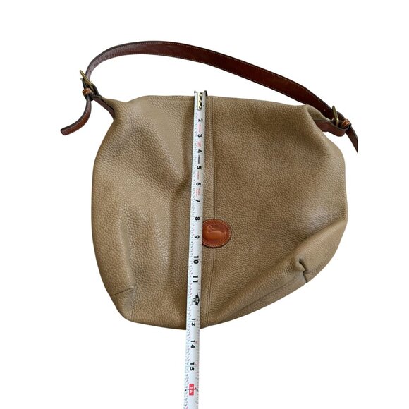 DOONEY & BOURKE Vintage Tan Brown Pebble Leather Shoulder Bag - Picture 5 of 9